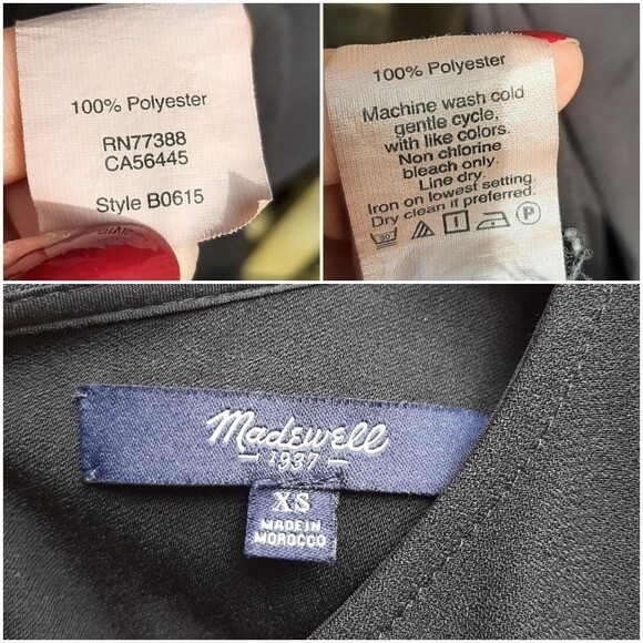 Madewell Black Mini Dress Leather Pocket T-Shirt High-low Dress Exposed Zip XS - Picture 2 of 13